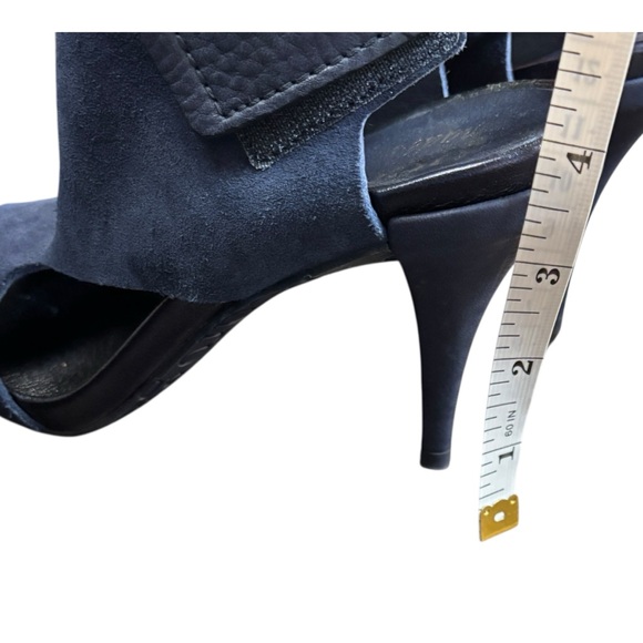 Pedro Garcia Yimina Blue Suede Cutout Slingback High Heel Sandals 38 - Picture 7 of 15